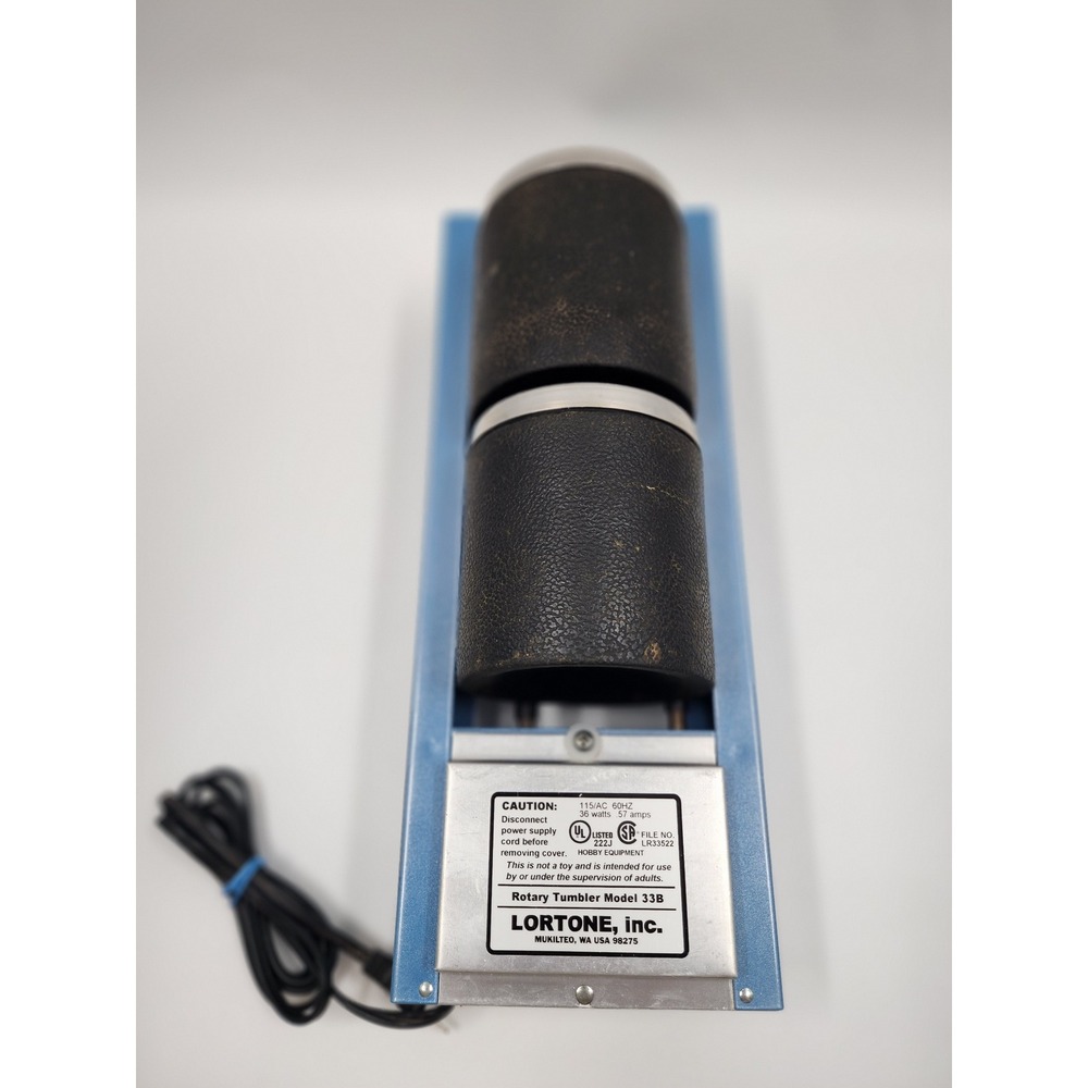 Lortone Model 33B Rotary Tumbler Dual 3lb Barrel Rock Polisher Blue Lapidary
